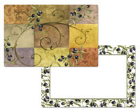 A Tuscan Olives Placemat Set- A Tuscan Olives Placemat Set-