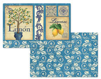 Lemon Light Fruit Placemat Set of 12