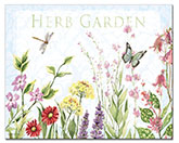 Floral Theme Glass Cuttingboard Trivet - Herb Garden