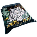 Fleece Blanket Throw - Wildlife Lodge/ Cabin Tiger Print Fleece Blanket Throw - Wildlife Lodge/ Cabin Tiger Print