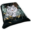 Fleece Blanket Throw - Wildlife Lodge/ Cabin Tiger Print Fleece Blanket Throw - Wildlife Lodge/ Cabin Tiger Print