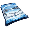 Blanket - Fleece Throw - Dolphins In Heart Print Blanket - Fleece Throw - Dolphins In Heart Print