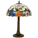 Handmade Floral Glass Lamp 16 inch