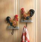 Country Rooster Wall Hooks
