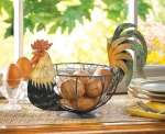 A Country Hen/ Rooster Kitchen Decor Basket A Country Hen/ Rooster Kitchen Decor Basket