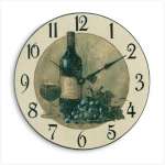 A Grape And Wine Wooden Kitchen Wallclock A Grape And Wine Wooden Kitchen Wallclock