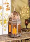 Copper/amber Candle Lantern Copper/amber Candle Lantern