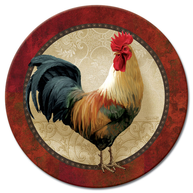 A Glass Rooster Lazysusan Farm Fresh