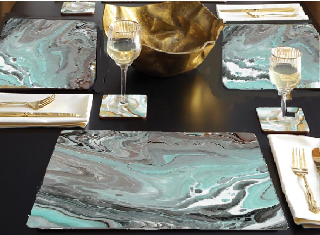 Marble Autumn Gold - Silicone placemat – Eu-Eeveve