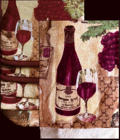 wine kitchen towels